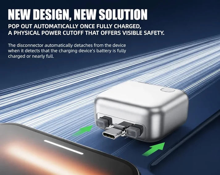 Type C PopGuard 140W Automatic Charging Disconnector Silver